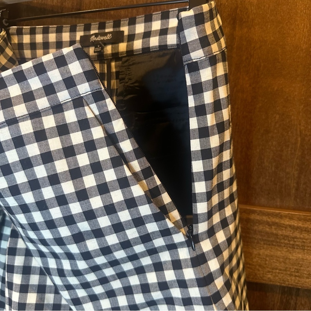 Madewell Black and White Gingham Mini Skort - Picture 6 of 8